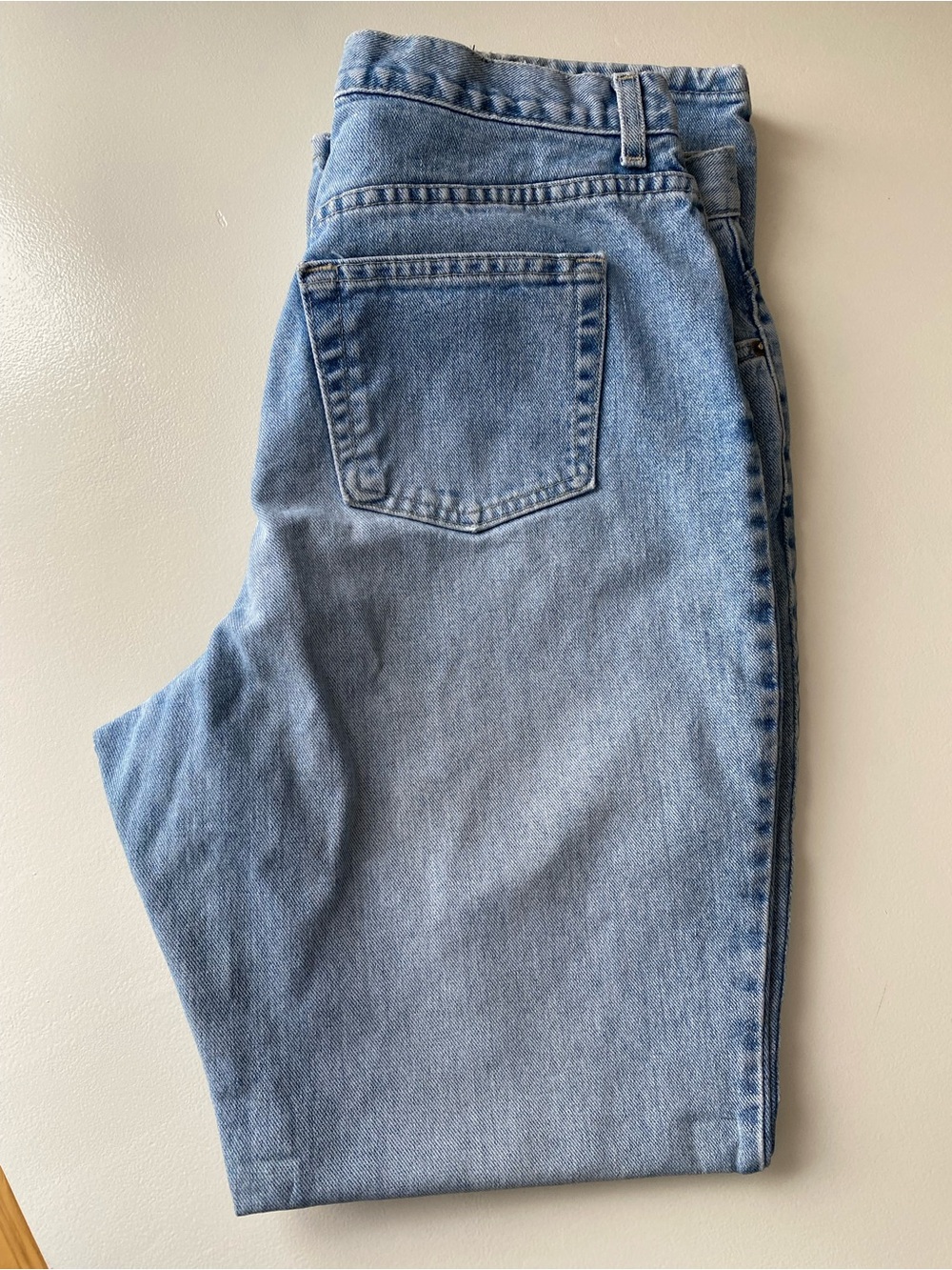 Vintage Light Wash Classic Denim Jeans